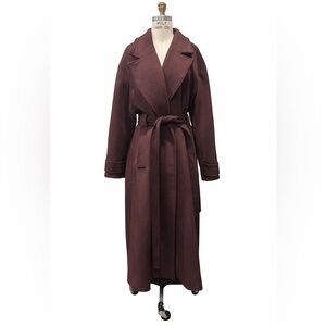 Elegant Rich Chocolate Brown Trench Coat ALIGNE / GEORGE WRAP COAT